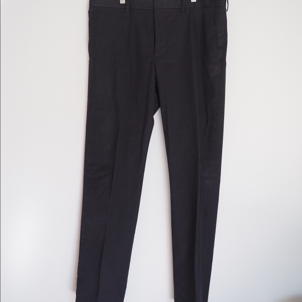 Express Producer Pants - Black/White Pinstripe
